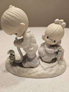 Precious Moments 1989 There Shall Be Showers Of Blessings Boy Girl